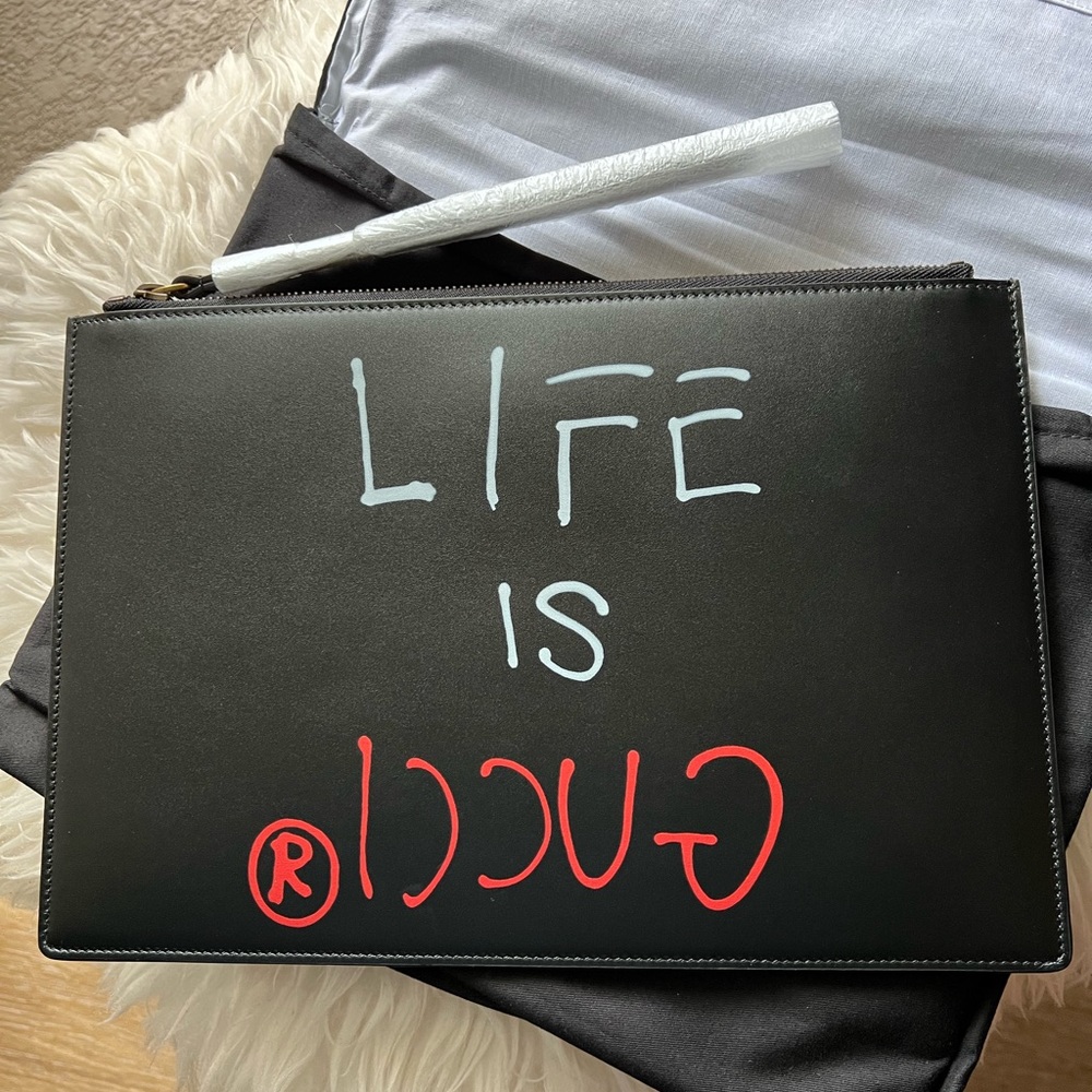 GucciGhost “Life is Gucci” clutch Brand New
